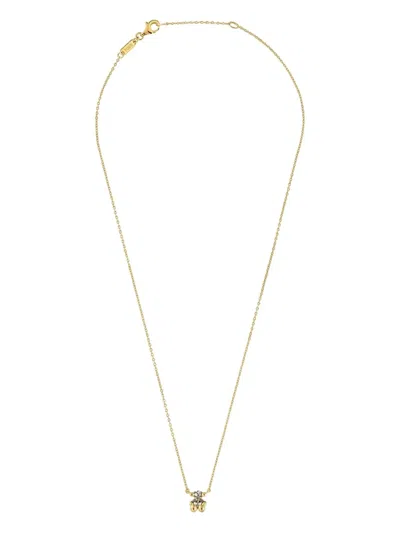 Tous Crystal-embellished Bear-shaped Necklace In Gold