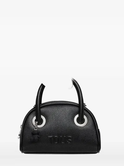 Tous Dome-shaped Metal-ring Crossbody Bag In Black