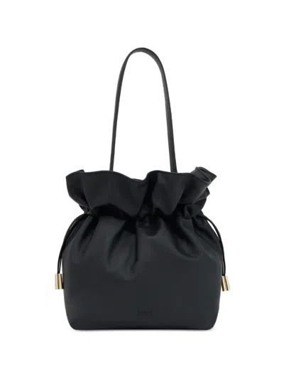 Tous Drawstring Bucket Bag In Black