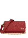 Tous Embossed Chain-strap Bag In Red