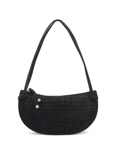 Tous Embossed Satchel Cross Body Bag In Black
