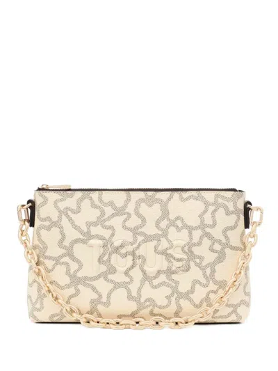 Tous Floral-print Chain Bag In Neutral