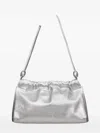 Tous Gloss Gathered Leather Shoulder Bag In Gray