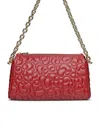 Tous Greta Quilted Chain-strap Satchel In Red
