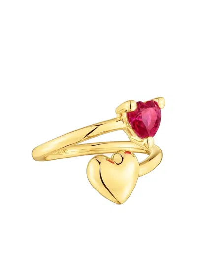 Tous Heart-shaped Ruby Ring In Gold