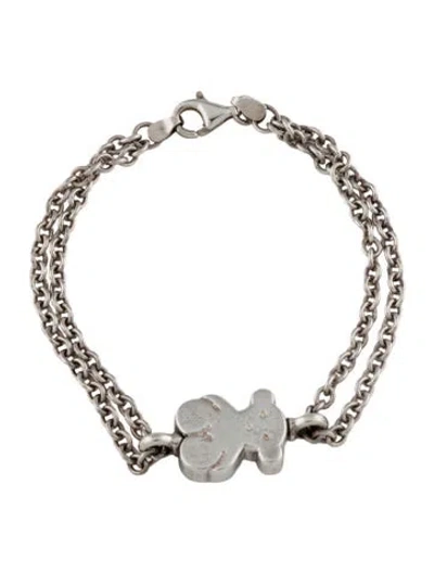 Pre-owned Tous Icon Double Strand Station Bracelet, 6.5" In Multicolor