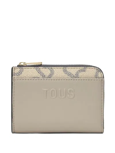 Tous Kaos Icon Logo Zip Wallet In Gray