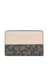 Tous Monogram-patterned Leather Wallet In Metallic