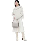 Tous Knotted-handle Embossed-logo Crossbody Bag In Gray