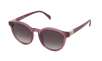 Tous Ladies Pink Round Sunglasses Stob89-510afd In ["white"]