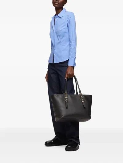 Tous Large Buckles Tote Bag In Black