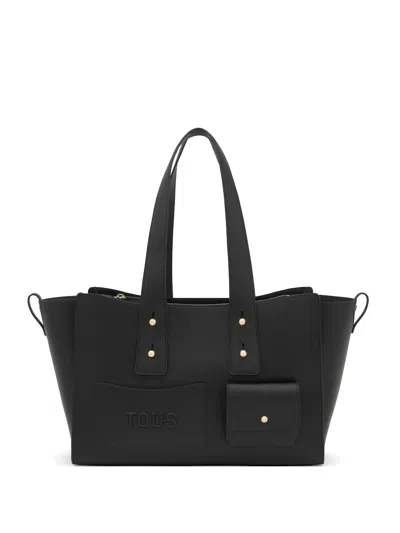 Tous Large City Tote Bag In Black