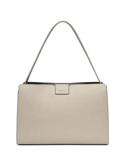 Tous Large Kaos Icon City Embossed Tote Bag In Gray