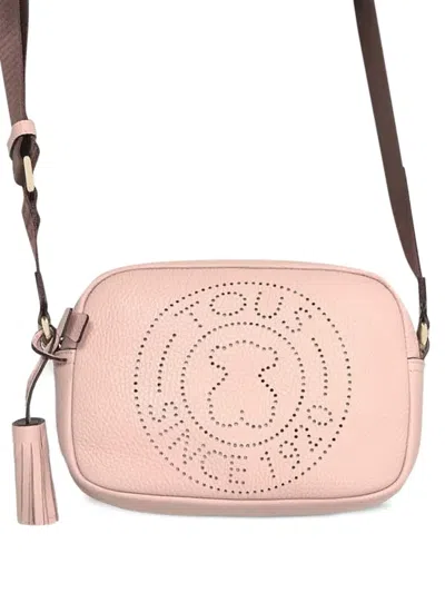 Tous Leather Tassel Crossbody Bag In Pink