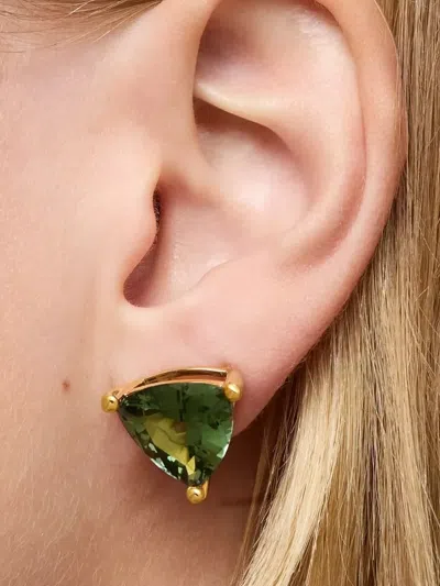 Tous Lgg Gold-tone Triangular Stone Earrings In Multi