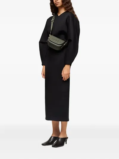 Tous Logo Embossed Satchel Bag In Green