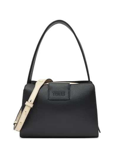 Tous Logo-embossed Shoulder Bag In Black
