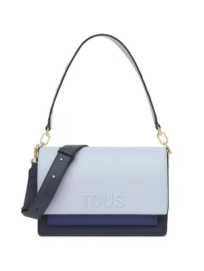 Tous Logo-embossed Shoulder Bag In Blue