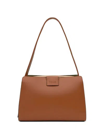 Tous Logo-embossed Shoulder Bag In Brown