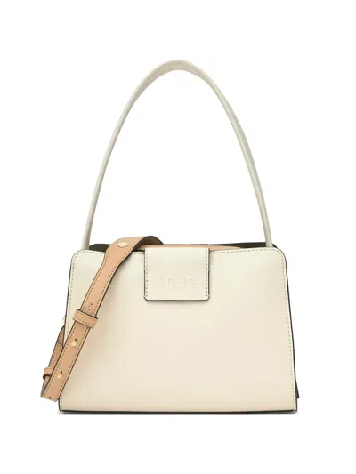 Tous Logo-embossed Shoulder Bag In Neutral