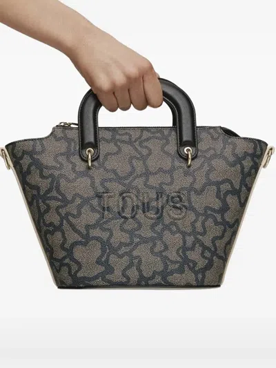 Tous Logo-print Top-handle Tote Bag In Black
