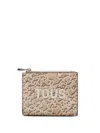 Tous Logo-print Zip Wallet In Neutral
