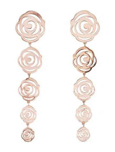 Pre-owned Tous Long Rosa De Abril Drop Earrings In Multi