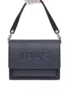 Tous Medium Audree Embossed-logo Satchel In Blue