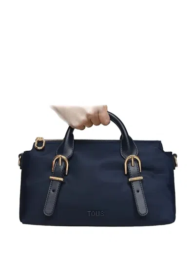 Tous Medium Bowling Buckle-detail Tote Bag In Blue