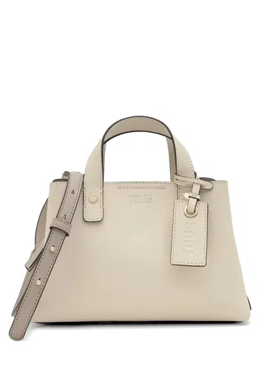 Tous Mini City Tote Bag In Neutral