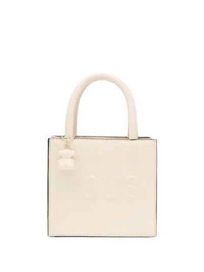 Tous Mini Cube Embossed Tote Bag In Neutral