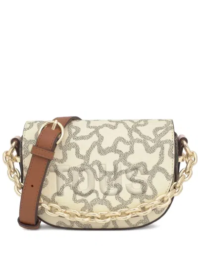 Tous Mini Kaos Crossbody Bag In Neutral