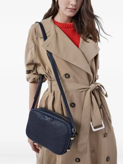 Tous Monogram-embossed Cross Body Bag In Blue