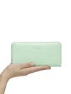 Tous New Dorp Embossed Zip-around Wallet In Green