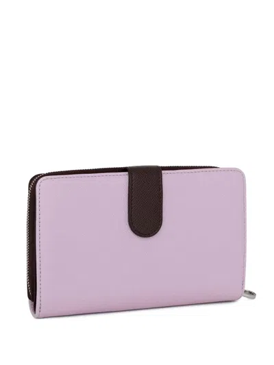 Tous New Dubai Saffiano Zip-around Wallet In Pink