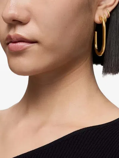 Tous Oval Hoop Earrings In Gold