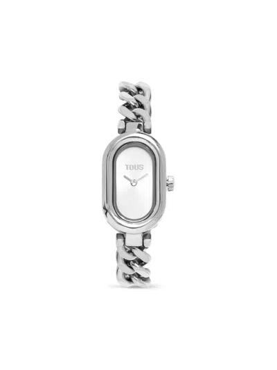 Tous Oval Time 28.5mm Watch In Metallic