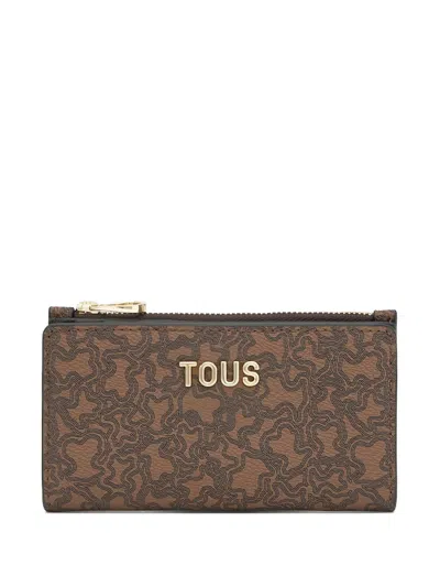 Tous Patterned Zip-closure Wallet In Brown