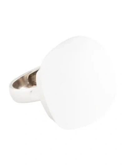 Pre-owned Tous Resin Cocktail Ring In White