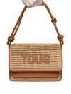 Tous Small Audree Raffia Crossbody Bag In Brown