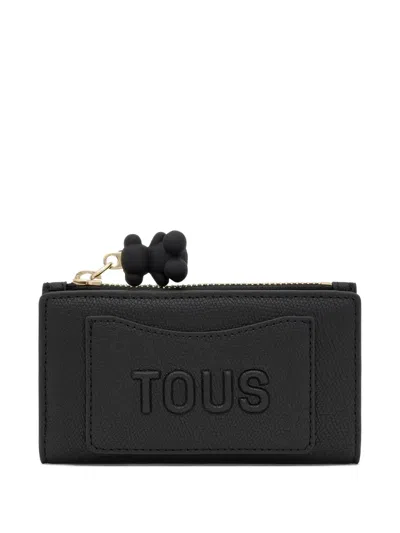 Tous Small Back To Basics Bear Zip Wallet In Black