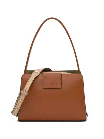 Tous Small Kaos Icon Embossed Shoulder Bag In Brown