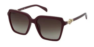 Tous Stoc74 09fh Men's Sunglasses Burgundy Size 56