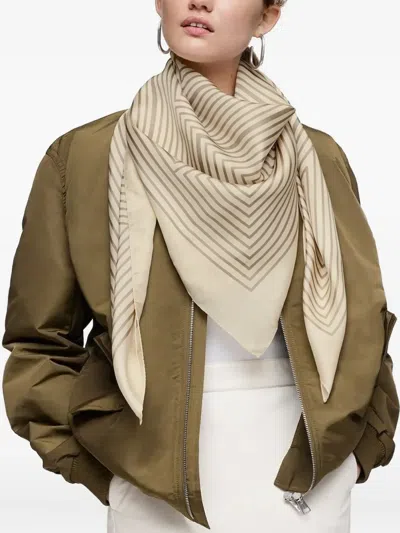 Tous Striped Scarf In Neutral