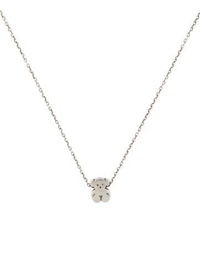 Pre-owned Tous Sweet Dolls Bear Pendant Necklace, 16" In Multicolor