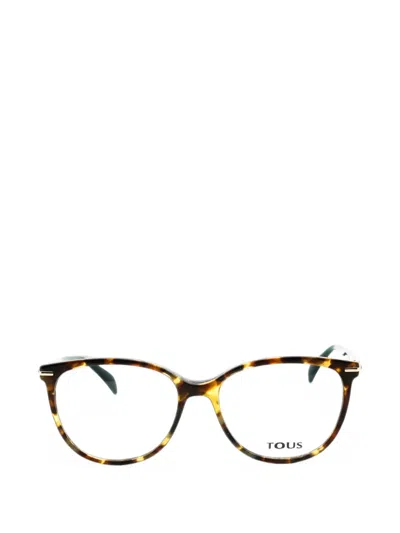 Tous Tortoiseshell-effect Oval-frame Glasses In Brown