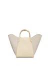 Tous Tulip Suede-panel Leather Tote Bag In White