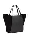 Tous Tulip Suede-panel Tote Bag In Gray