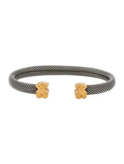 Pre-owned Tous Two-tone Mesh Sweet Dolls Bracelet, 6" In Multi
