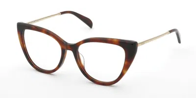 Tous Vtoc64 09xw Men's Glasses Tortoiseshell Size 53 - Free Lenses - Blue Light Block Available In Orange